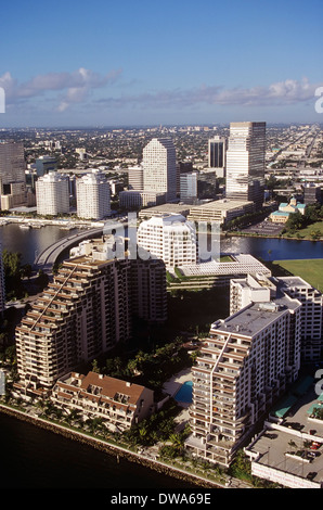 Vista aerea - downtown Miami, Florida, Stati Uniti d'America. Foto Stock