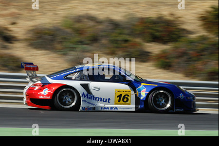 Porsche 997 GT3 RSR da Imsa Performance Matmut team durante il GT Open racing weekend su Hungaroring nel settembre 2012 Foto Stock