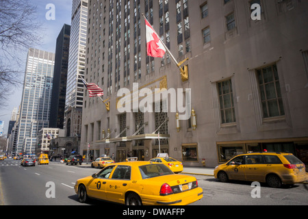 Il famoso Waldorf-Astoria Hotel su Park Avenue in New York Foto Stock