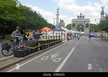 Compost il riciclaggio in Brooklyn New York Foto Stock