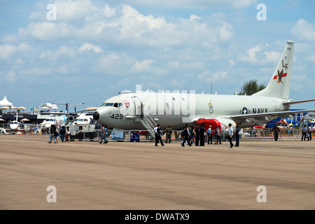 L'USN Boeing P-8 Poseidon al 2014 Singapore Airshow Foto Stock