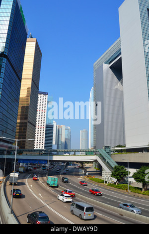 Autostrade sull isola di Hong Kong Foto Stock