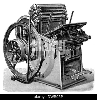 Illustrazione storica del XIX secolo, industriale stampa, Foto Stock