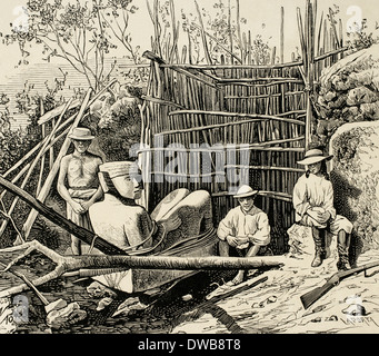 Augustus Le Plongeon (1825-1908) fotografo angloamericano e antiquario. Incisione. Foto Stock