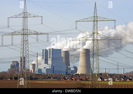 Neurath BoA centrale elettrica a lignite, Germania. Foto Stock