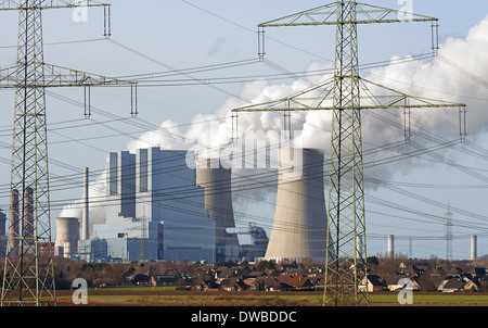 Neurath BoA centrale elettrica a lignite, Germania. Foto Stock