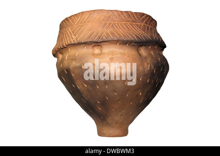 Pottery ri-costruzione di stile del Neolitico e design Trovate in Gran Bretagna Foto Stock