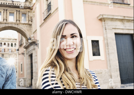 Giovane turista femminile, Valencia, Spagna Foto Stock