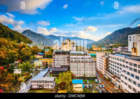 Jozankei, Giappone Hot Spring Resort città durante la stagione autunnale. Foto Stock