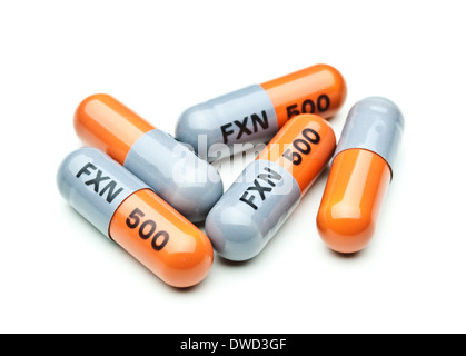 Flucloxacillina 500mg Capsule Antibiotici Penicillina compresse Foto Stock