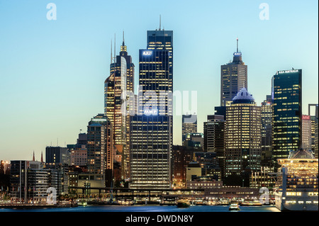 Sydney Australia lo skyline con la nave da crociera Foto Stock