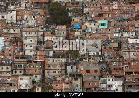 Vista della Favela Cantagalo, Rio de Janeiro, Bra, Foto Stock
