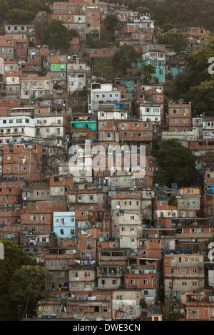 Vista della Favela Cantagalo, Rio de Janeiro, Bra, Foto Stock