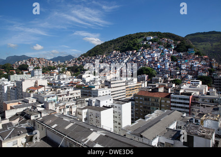 Vista della Favela Cantagalo, Rio de Janeiro, Bra, Foto Stock