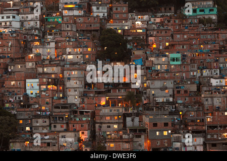 Vista della Favela Cantagalo, Rio de Janeiro, Bra, Foto Stock