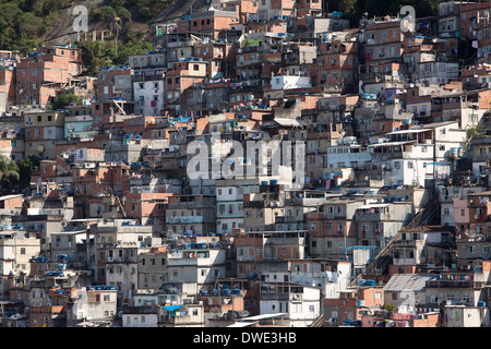 Vista della Favela Cantagalo, Rio de Janeiro, Bra, Foto Stock