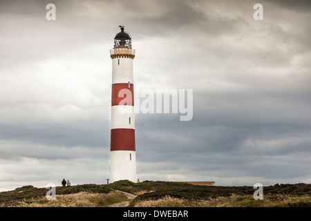 Tarbat Ness faro in Scozia, progettato da Robert Stevenson. Foto Stock