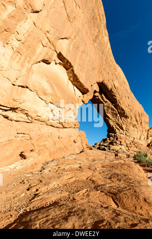 Finestra del nord, il Parco Nazionale di Arches, Moab, USA Utah Foto Stock