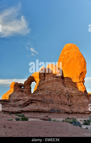 La torretta Arch, Arches National Park, Moab, USA Utah Foto Stock