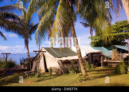 La tenda ospedale racchiuso su Ghizo Isola, Isole Salomone, Sud Pacifico Foto Stock