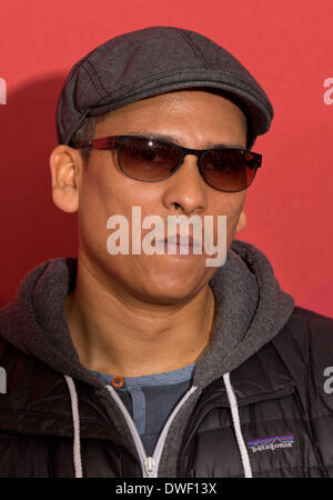 Berlino, Germania. 06 Mar, 2014. Musicista tedesco Xavier Naidoo pone durante un photocall dell'emittente tedesca Vox a Berlino, Germania, 06 marzo 2014. Foto: Joerg Carstensen/dpa/Alamy Live News Foto Stock