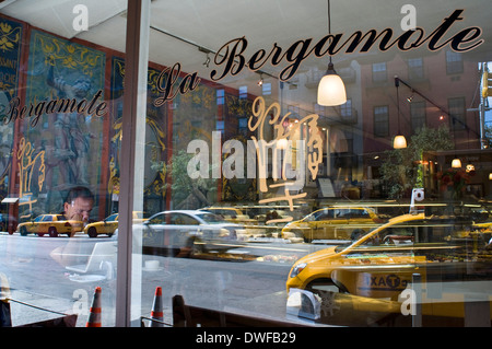 Questo inconfondibile panetteria francese, La bergamotto, si trova nel quartiere di Chelsea in una tranquilla zona ombreggiata episcopale Theolog generale Foto Stock