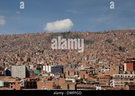 Vista di La Paz in Bolivia Foto Stock