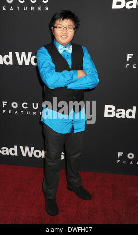 Hollywood, California. 5 Mar 2014. Matteo Zhang partecipando alla premiere di Focus Features" "male parole' al cinema ArcLight Glossari Affini Dome in Marzo 5, 2014 in Hollywood, la California. © dpa/Alamy Live News Foto Stock