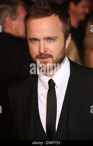 Los Angeles, Stati Uniti d'America. 06 Mar, 2014. Attore Aaron Paolo partecipa alla premiere di necessità per la velocità a TCL Chinese Theatre di Los Angeles, Stati Uniti d'America, 06 marzo 2014. Foto: Hubert Boesl - nessun filo servizio/dpa/Alamy Live News Foto Stock