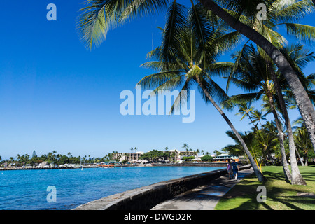 Kailua waterfront. Kailua-Kona, la Big Island, Hawaii, Stati Uniti d'America. Foto Stock