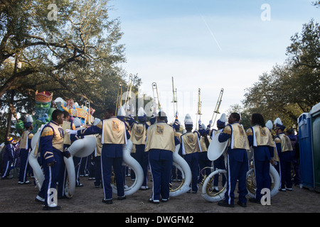 Krewe di Proteus prende il via la loro 2014 Parade, con il tema "elementi antichi di alchimia' Foto Stock