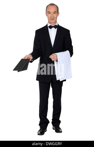 Coppia sommelier al lavoro Foto Stock