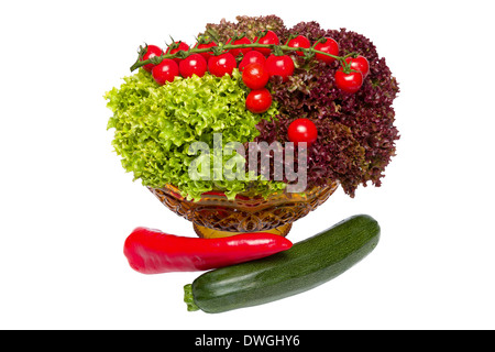 Fresche verdure crude come la base di uno stile di vita sano Foto Stock