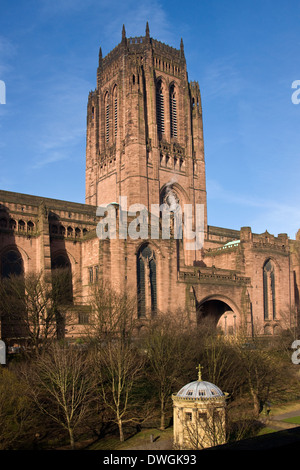 La Cattedrale Anglicana nella città di Liverpool in Inghilterra nordoccidentale. Foto Stock