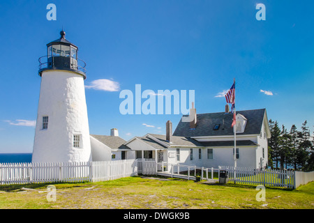 Pemaquid Point Lighthouse, Maine, Stati Uniti d'America Foto Stock