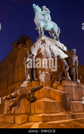 La Grunwald monumento in Piazza Matejki nella città di Cracovia in Polonia Foto Stock