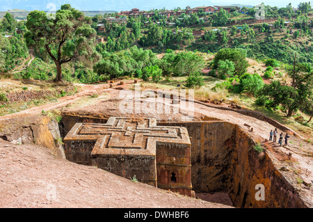 Chiesa Bet Giyorgis, Lalibela Foto Stock