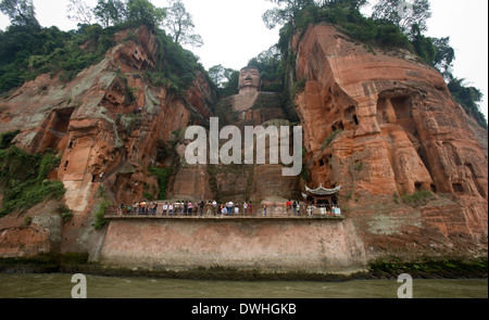 Il Dafo di Leshan vicino a Chengdu nel sud-ovest della Cina Foto Stock