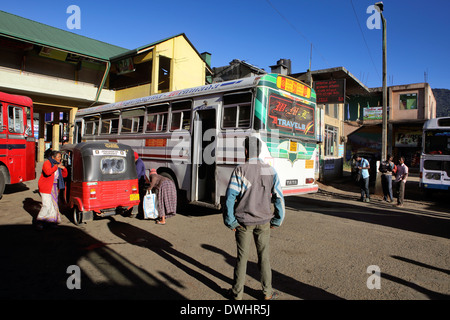 Bus terminal in Nuwara Eliya Foto Stock