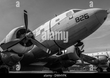 Vintage aerei militari - in bianco e nero Foto Stock