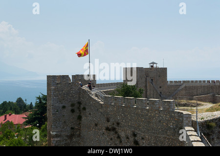 Lo Zar Samuil Fortezza, Ohrid Macedonia Foto Stock