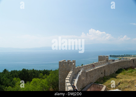 Lo Zar Samuil Fortezza, Ohrid Macedonia Foto Stock