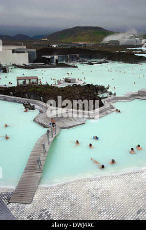 Blue Lagoon, Grindavik Foto Stock