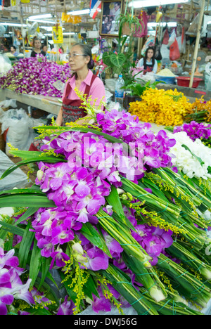 Talat Pak Khlong mercato dei fiori a Bangkok Foto Stock