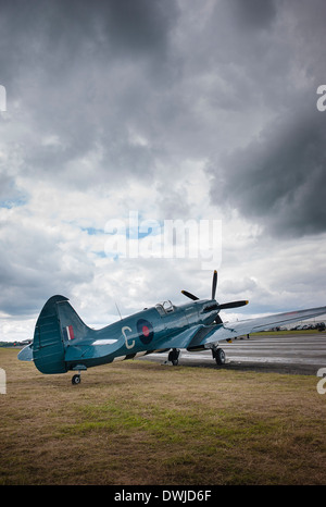 WWII Spitfire Mk 19 in corrispondenza di una mostra in inglese Foto Stock