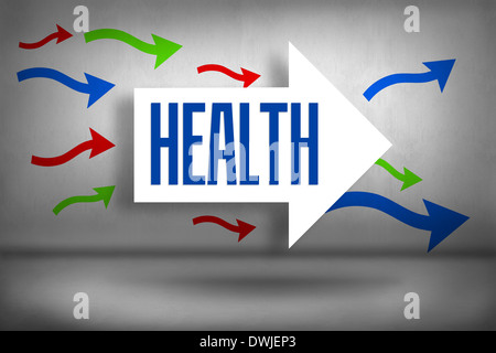 La salute contro le frecce rivolte Foto Stock