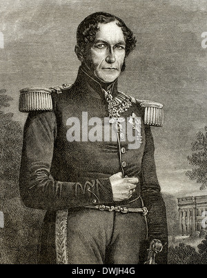 Leopoldo I (1790-1865). Il re del Belgio (1831-1865). Incisione in Storia Universale, 1885. Foto Stock