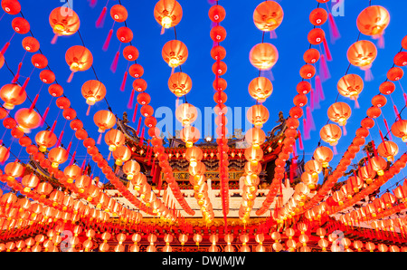 Thean Hou tempio in Kuala Lumpur durante il nuovo anno cinese, Malaysia Foto Stock