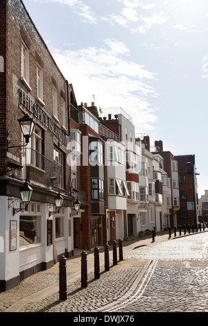 Strade acciottolate di Spice Island, Old Portsmouth. Foto Stock