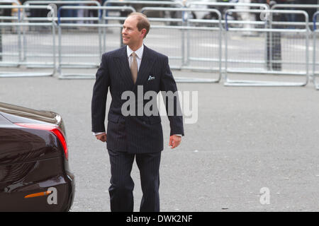 Westminster London, Regno Unito. Il 10 marzo 2014. Edward e Sophie il conte e la Contessa di Wessex arrivano a Westminster Abbey per il Commonwealth osservanza giorno il credito di servizio: amer ghazzal/Alamy Live News Foto Stock